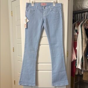 Fiorucci Blue Flare Wide Leg Jeans